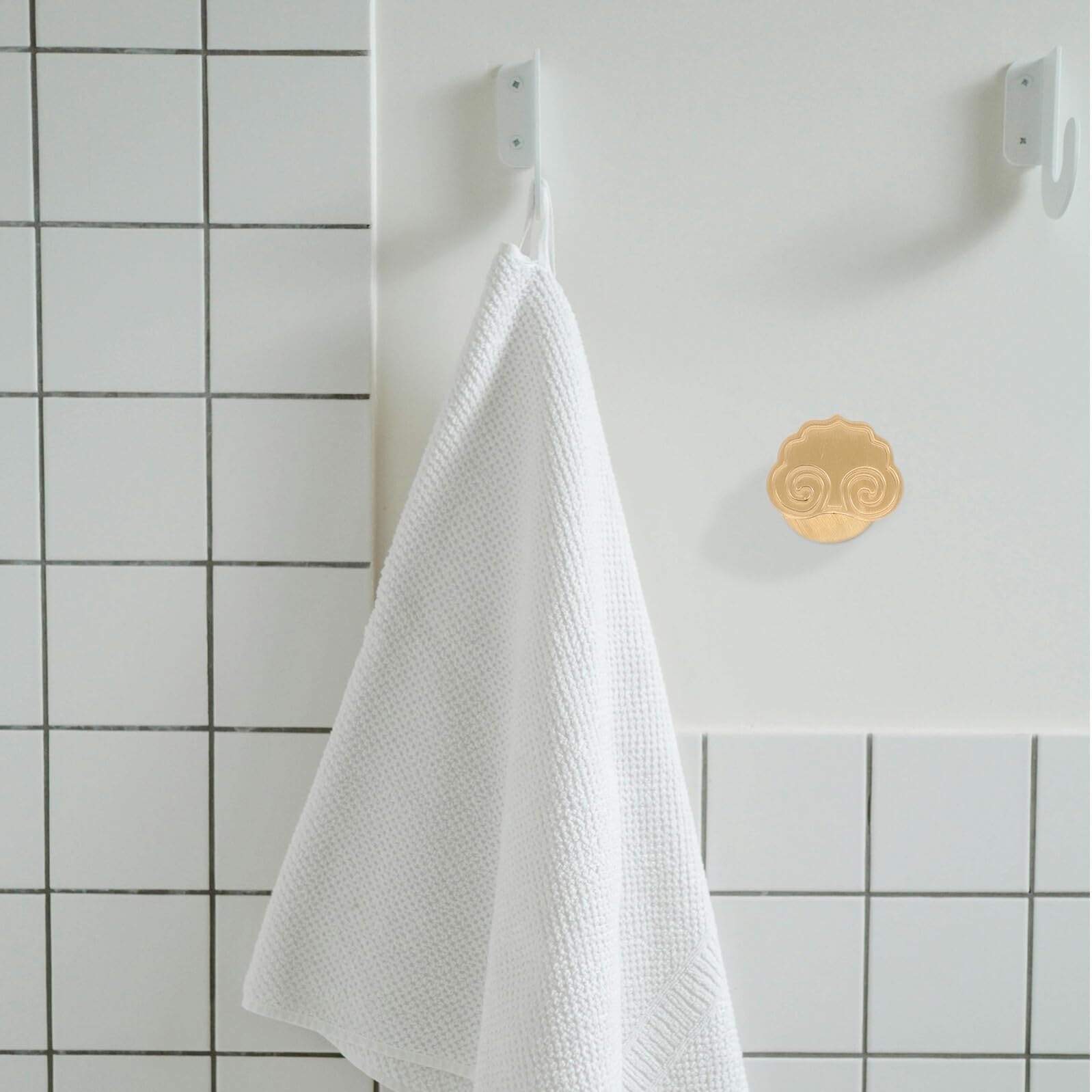 Gancio Appendiabiti in Ottone Dorato Resistente All'ingiallimento per Ingresso Bagno Cucina