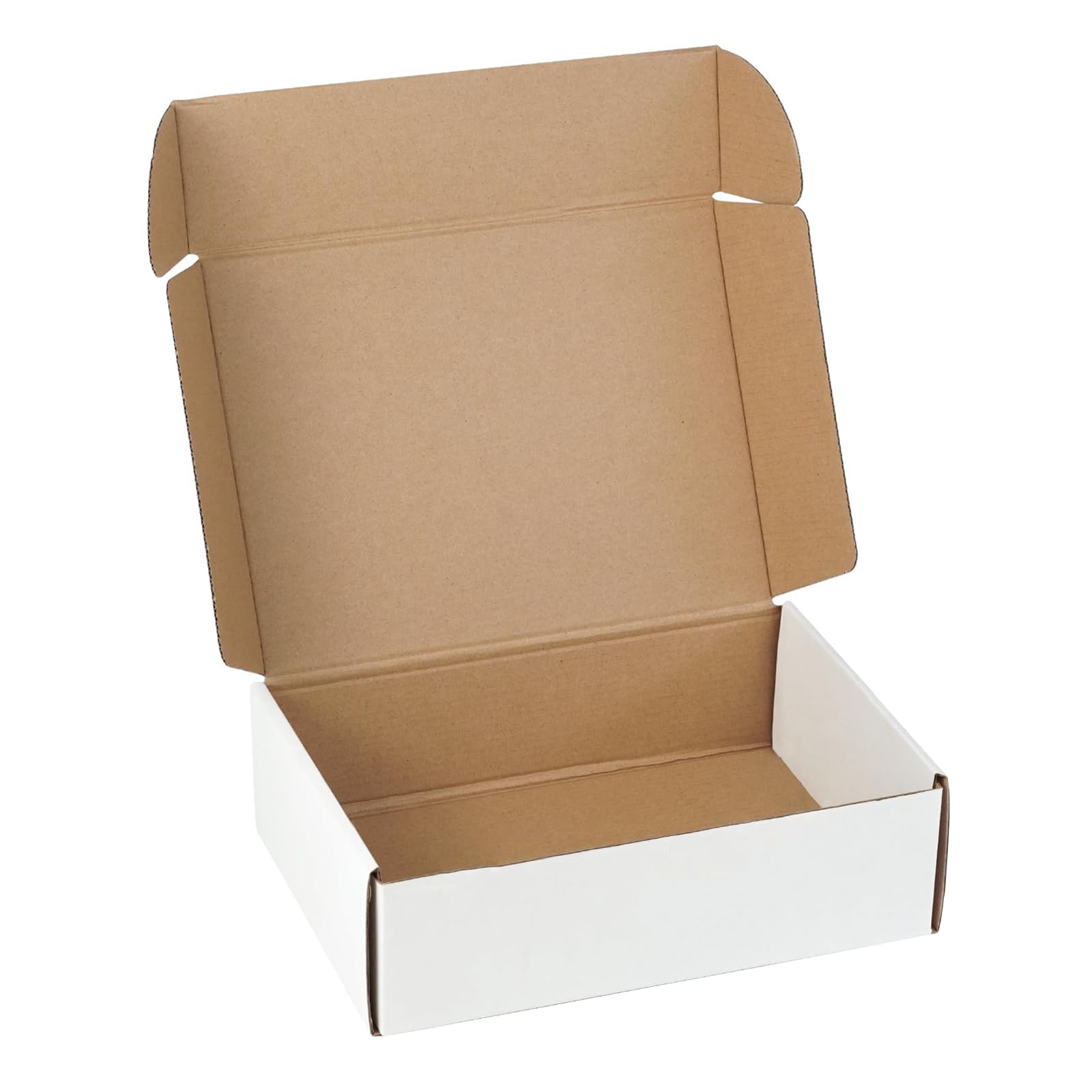 Photo 1 of 10 Pack 10"x7"x3" inch Small Shipping Boxes White Corrugated Cardboard Box for Small Business, Mailer, Shipping, and Packing