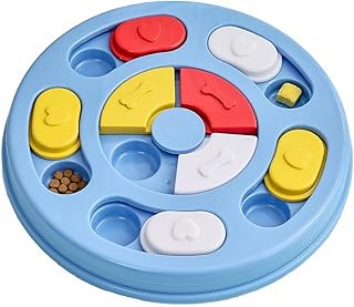 Comprar DBURCOP Rompecabezas para perros, juguetes de estimulación para perros, juguete interactivo, entrenamiento de inteligencia para perros y estimulación cerebral, cuenco de alimentación lenta (azul cielo