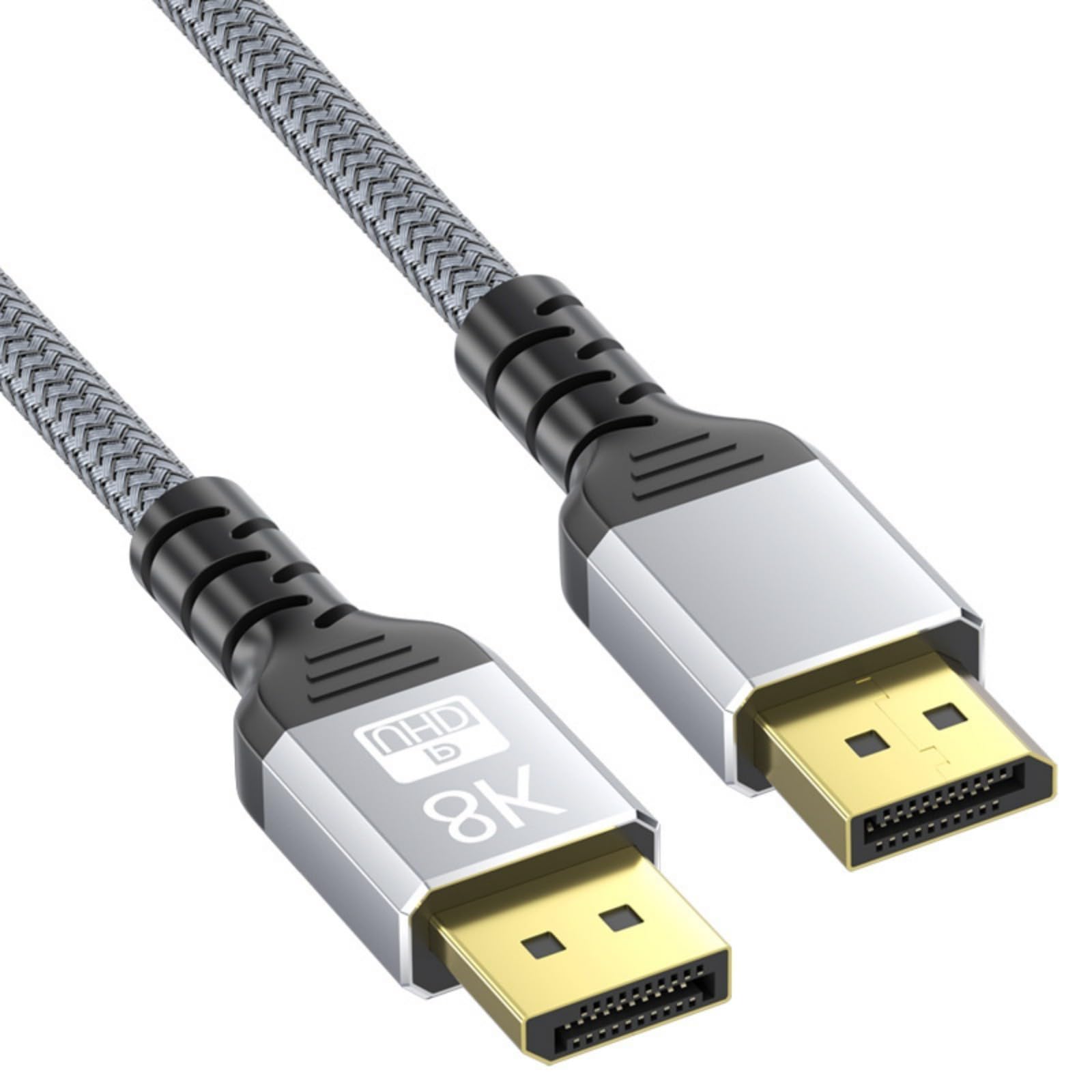 ljhnba Advanced 8K DP1.4 Cable DisplayPort Cable Delivers 60Hz Refreshes Rate and Rich Color Depth with 3D
