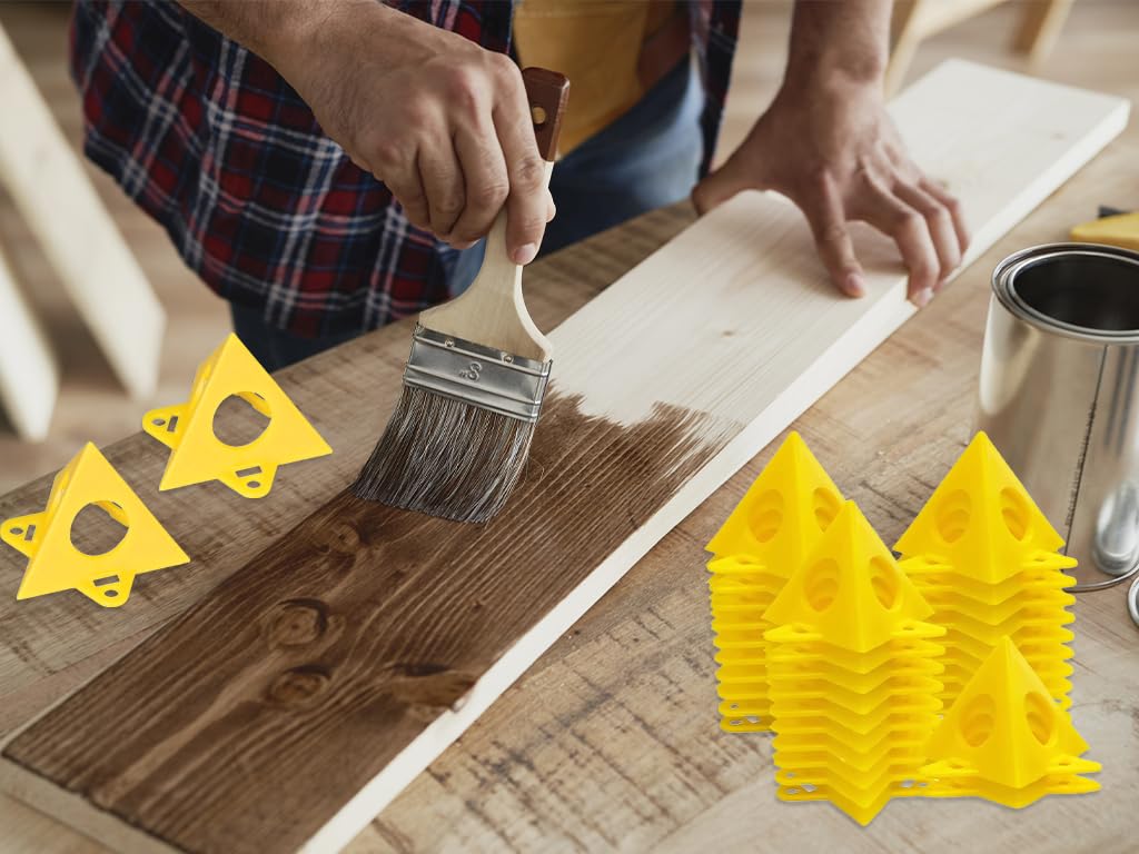 Piramide Stand 40 Pezzi Pittura Supporto Piramide Triangle Stands Giallo