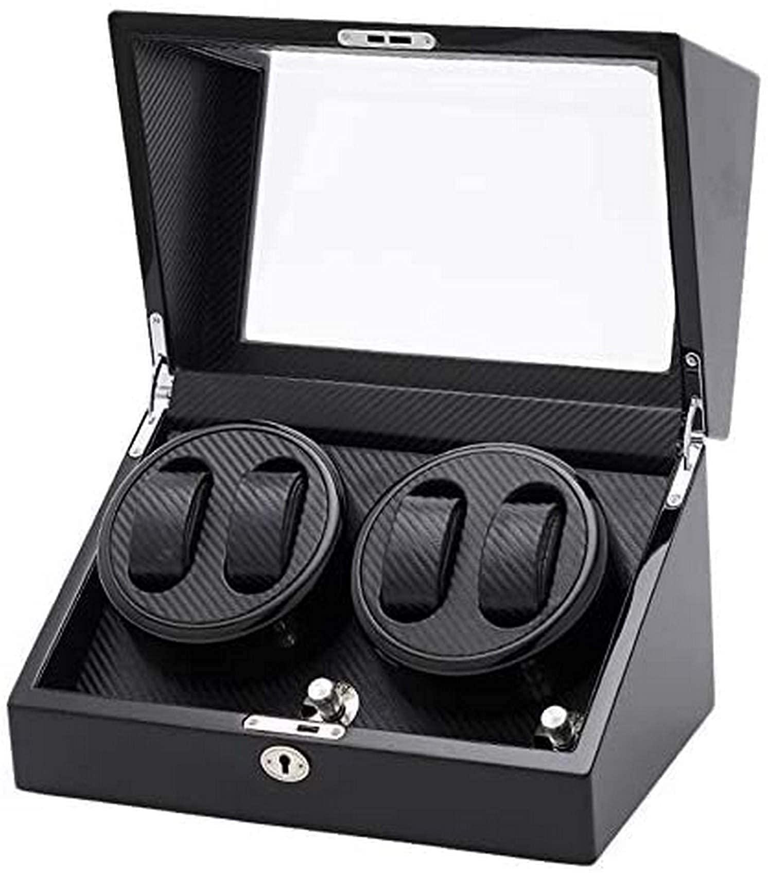 OLSKFUH Automatic Watch Winder Automatic Watch Winders For 4 Watches With Quiet Motor And 5 Rotation Modes Piano Paint Winding Case Rocker Watch Box Gift For Mom,