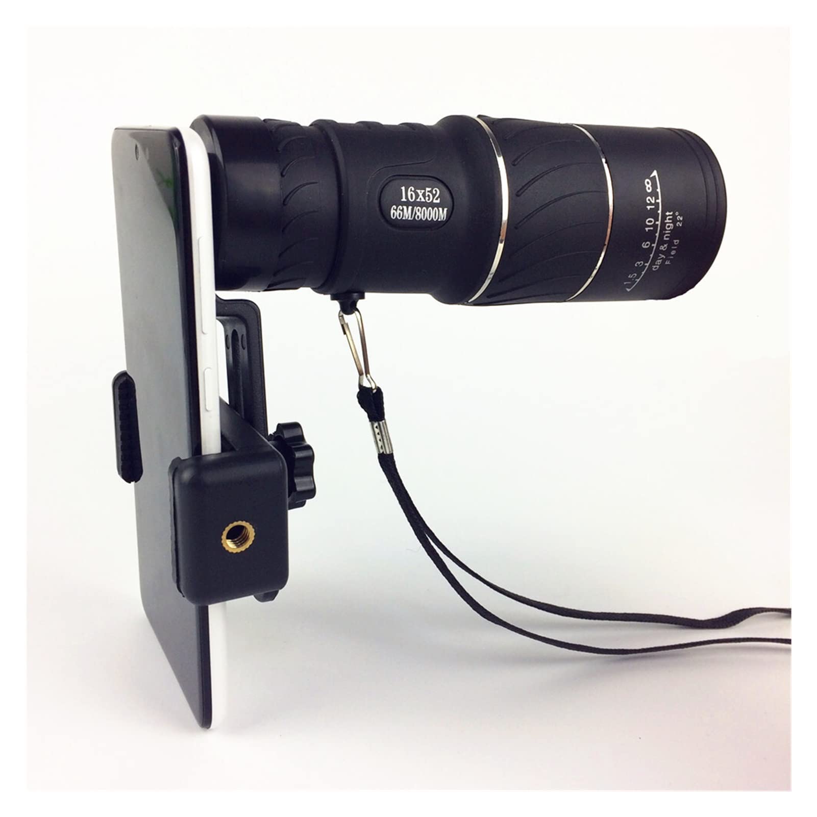 Telescopio Monoculare 16x52 Telescopio Monoculare Monoculare ad Alta Potenza ad Alta Definizione con Visione Notturna a Bassa Luce per Cellulare (Color : 1, Size : Simple Photo Clip)