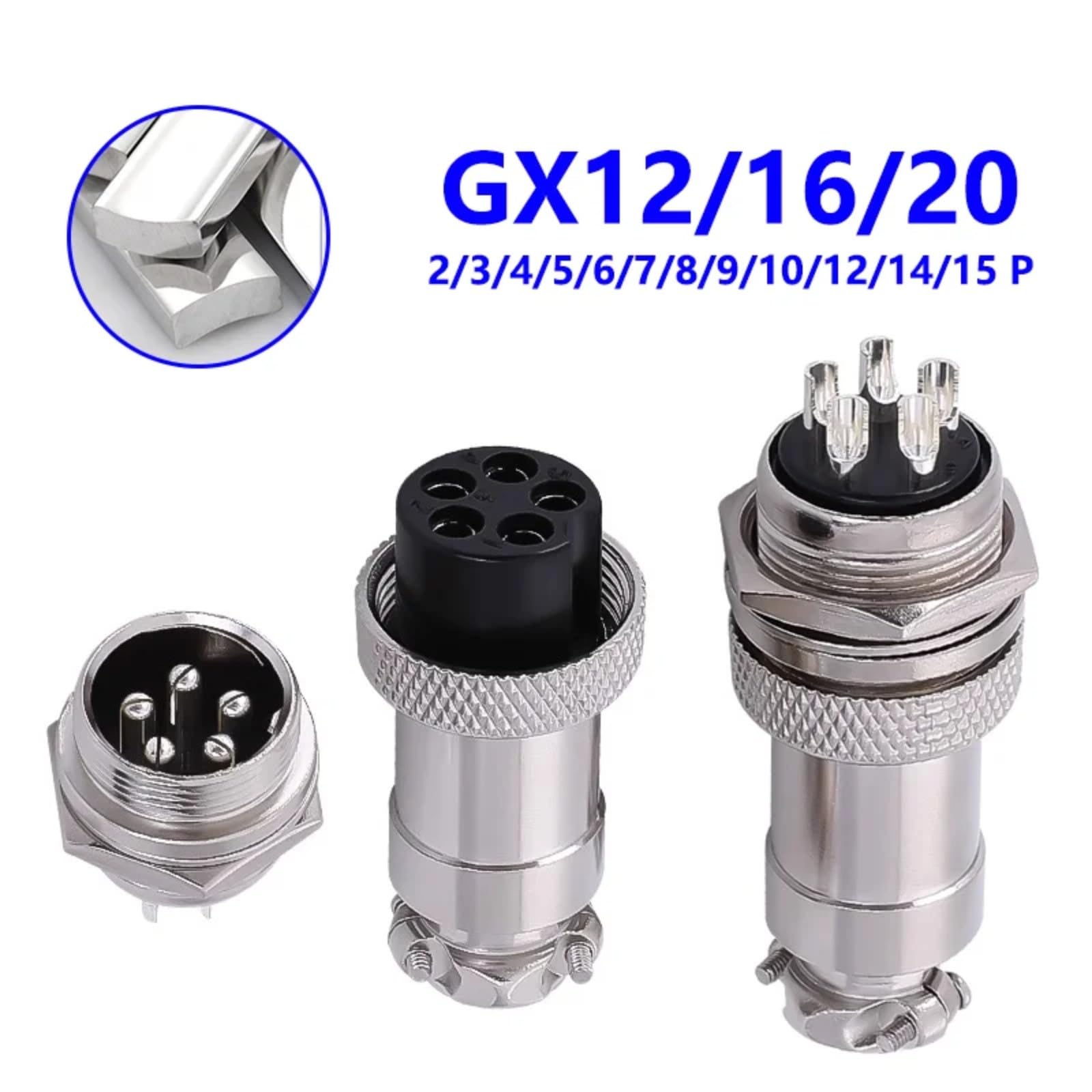 GX20 Plated Aero Plug Soldadura(GX20 PD 20 sets 10P)