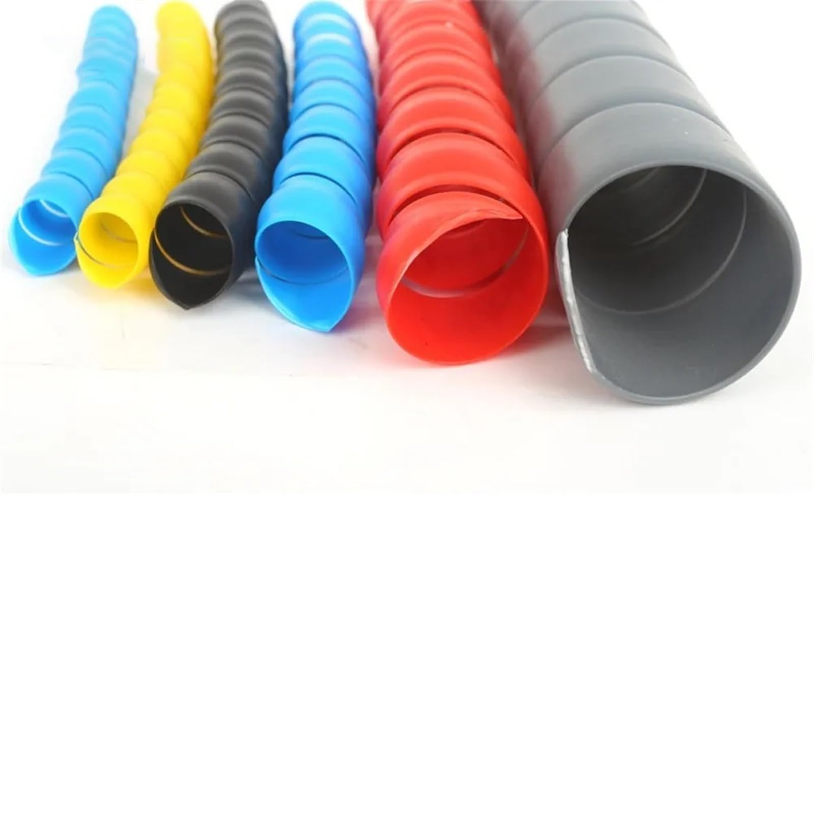 Gaine spiralée pour câbles, Gaine de gestion câbles flexible en spirale, gaine d'enroulement câble multicolore 2 mètres, 8 mm à 40(Red,18mm inside diameter)