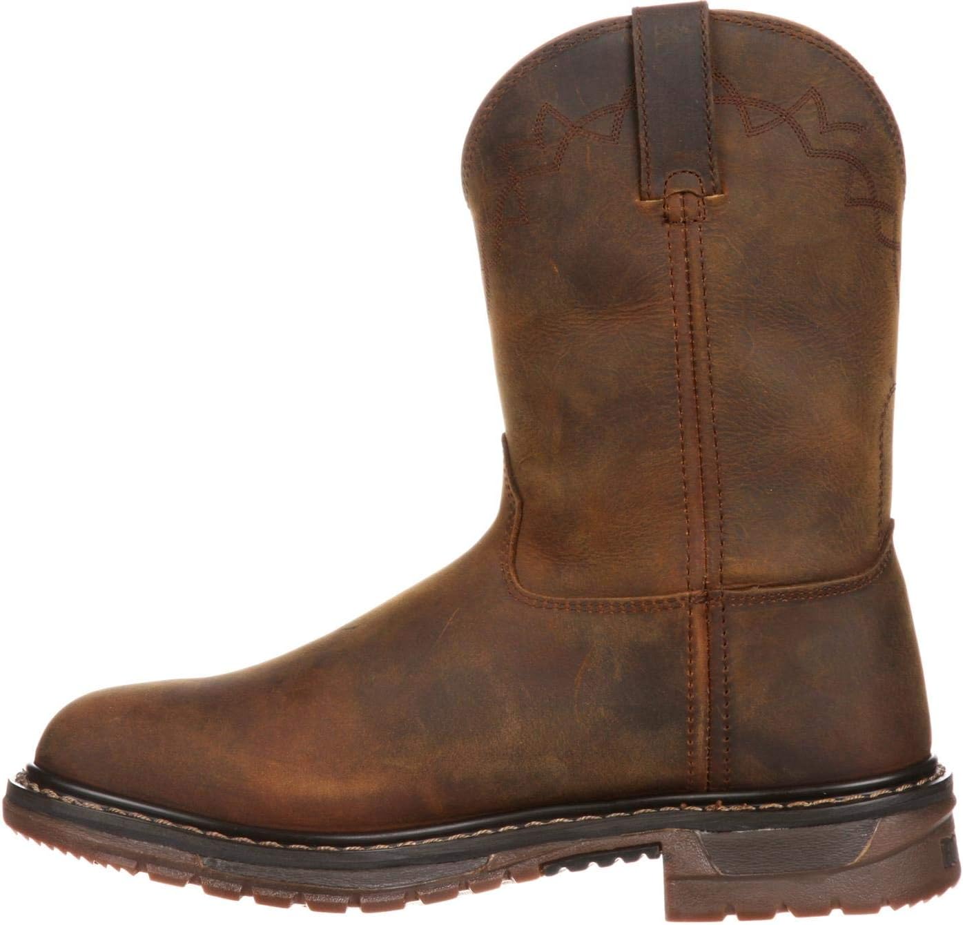 ROCKY Original Ride Roper Western Boot, Trail Brown, Size 15(M) - Image 7