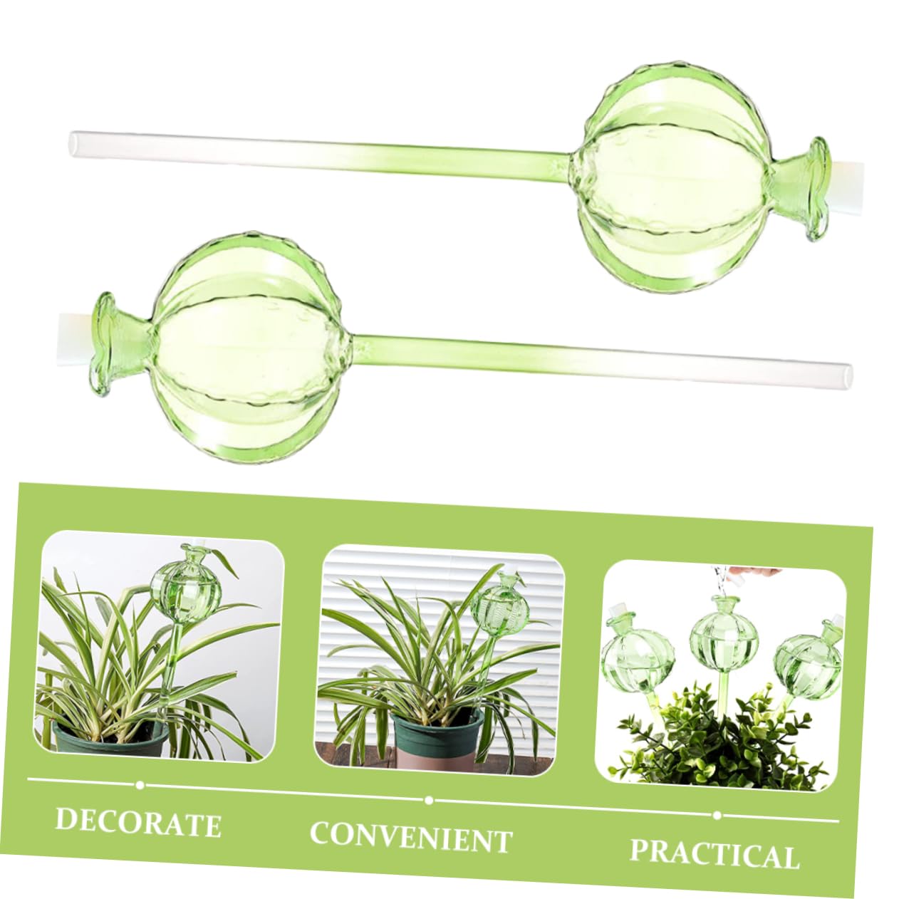 POPETPOP Globe D’arrosage Automatique pour Plantes, Lot de 4, Verre