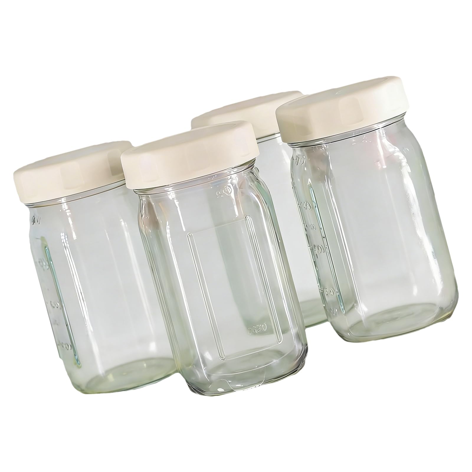 Tsophreniq Clear Clear Glass Salad Jar Visible Contents Sealed Container for Easy Identification and Quick Meal Preps Jar Storage Canister