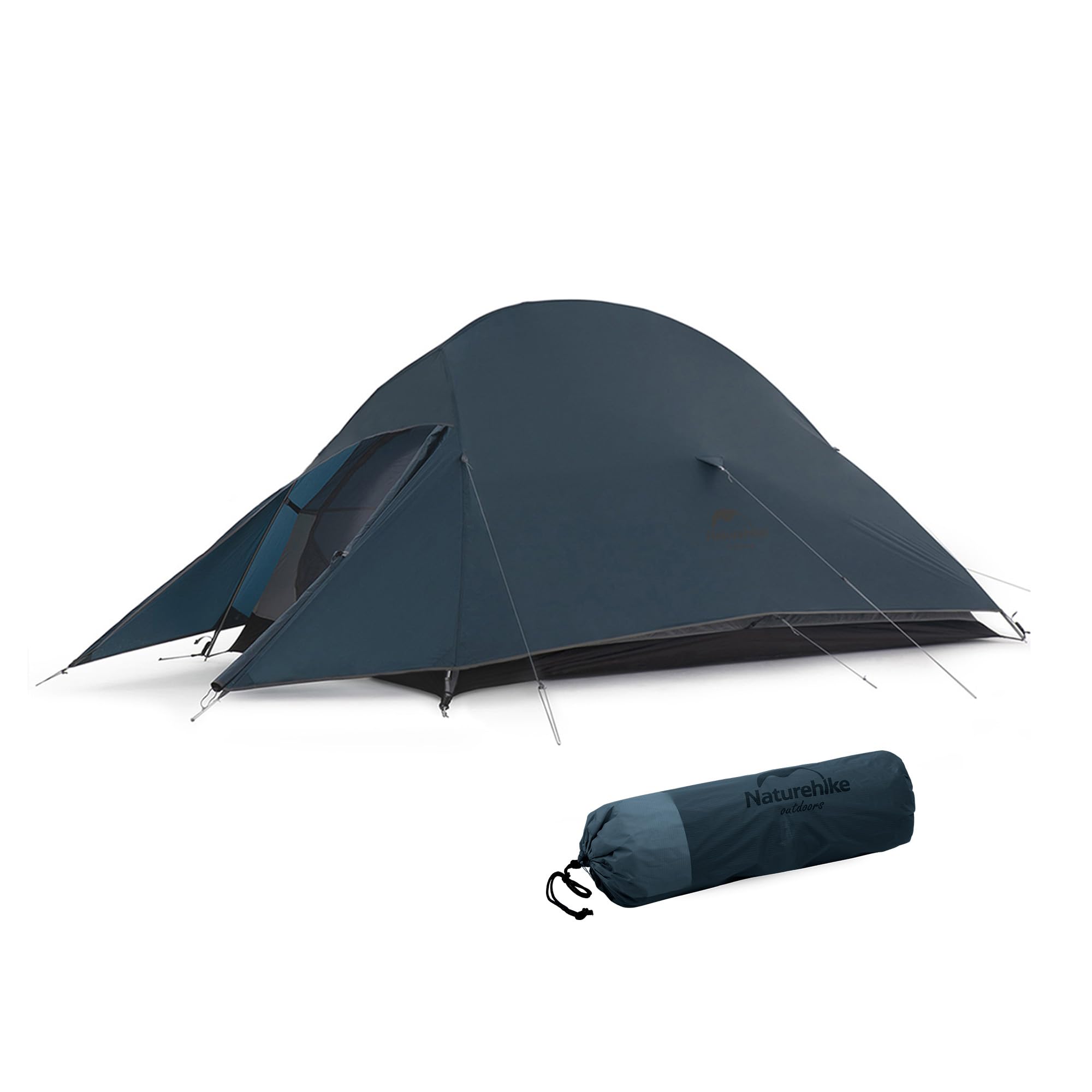 Naturehike Cloud Up 2 Camping Tent 3-4 Seasons for 2 Person, Lightweight Backpacking Tent, Waterproof, Insect-proof Family Tent for Outdoor, Hiking, Mountaineering (20D Blue Upgraded)