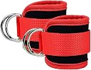 Fitcozi Ankle Straps Ankle Resistance Bands Adjustable Straps Padded Straps Adjustable Fitness Leg Kickback D-Ring for Cable Machine Gym Foot Leg Training Training Support 1 Pair gallery image