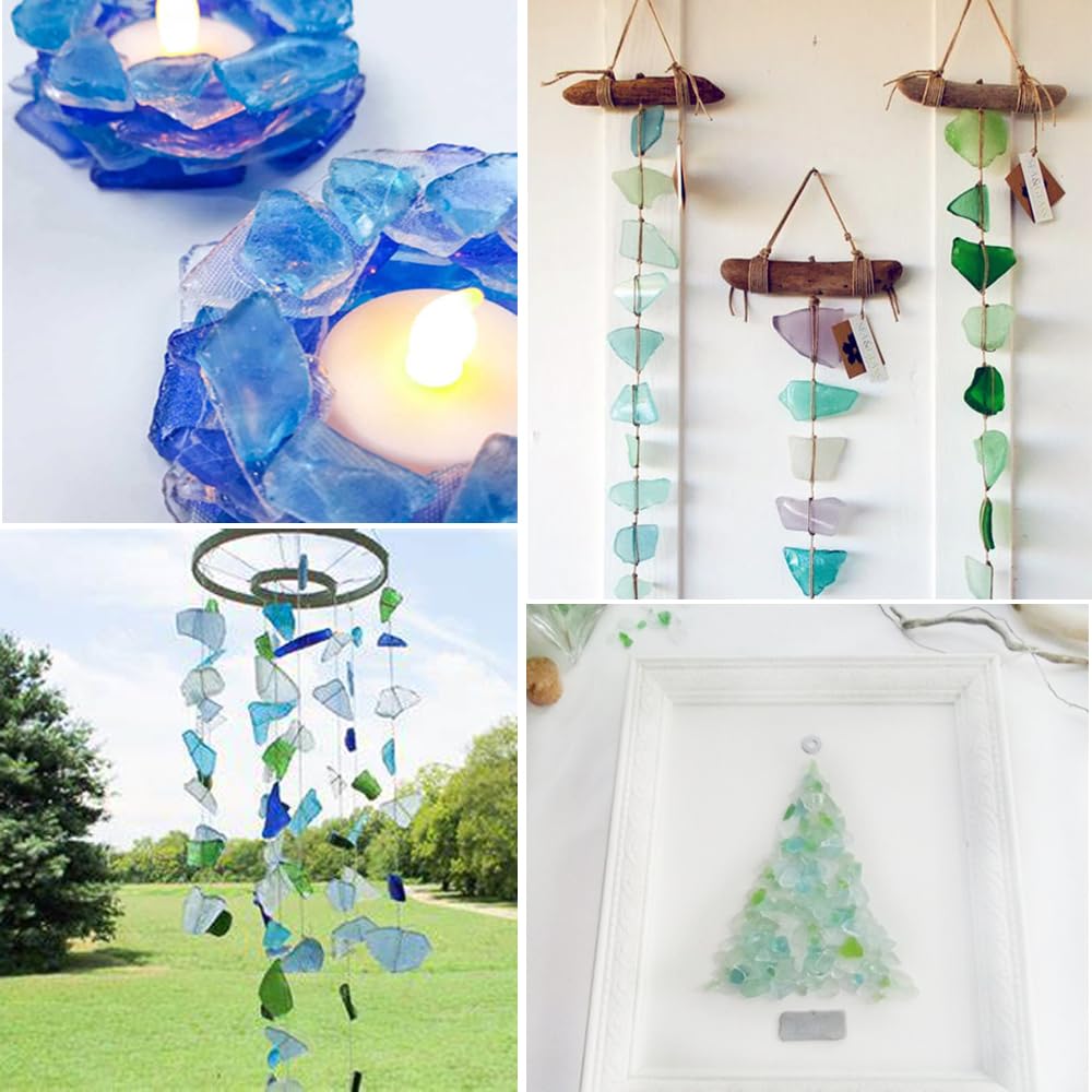 Sea Glass Art Jetec Sea Glass For Crafts 36 Ounces Flat Frosted