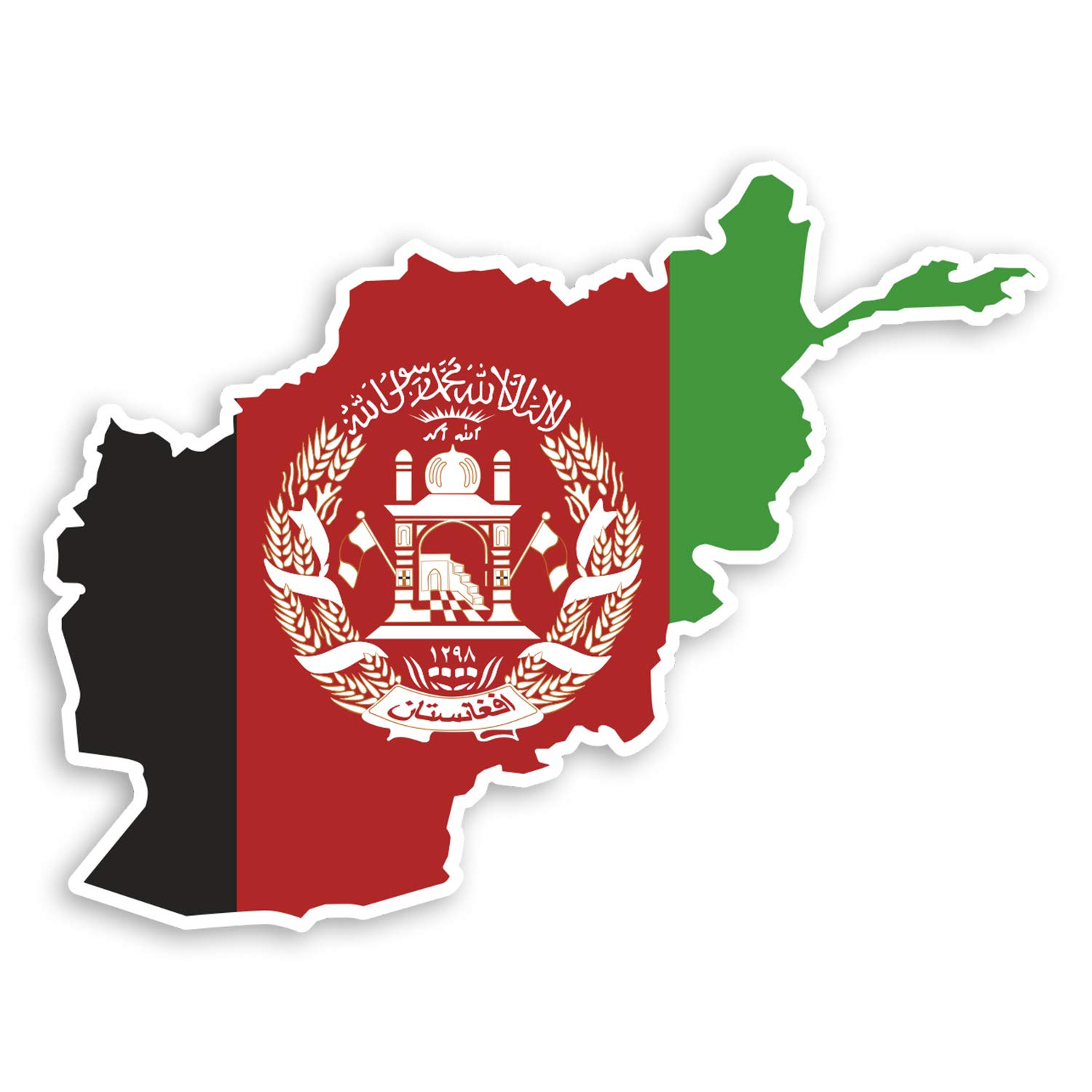 2 x 10cm Afghanistan Flag Map Vinyl Stickers Asia Travel Luggage Sticker #31466 (10cm Wide)