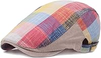 Vista 30 de Quanhaigou Gorras de mezclilla unisex estilo Newsboy, planas, Ivy Gatsby, para taxistas, gorros de conducción, de algodón, gorra de papá