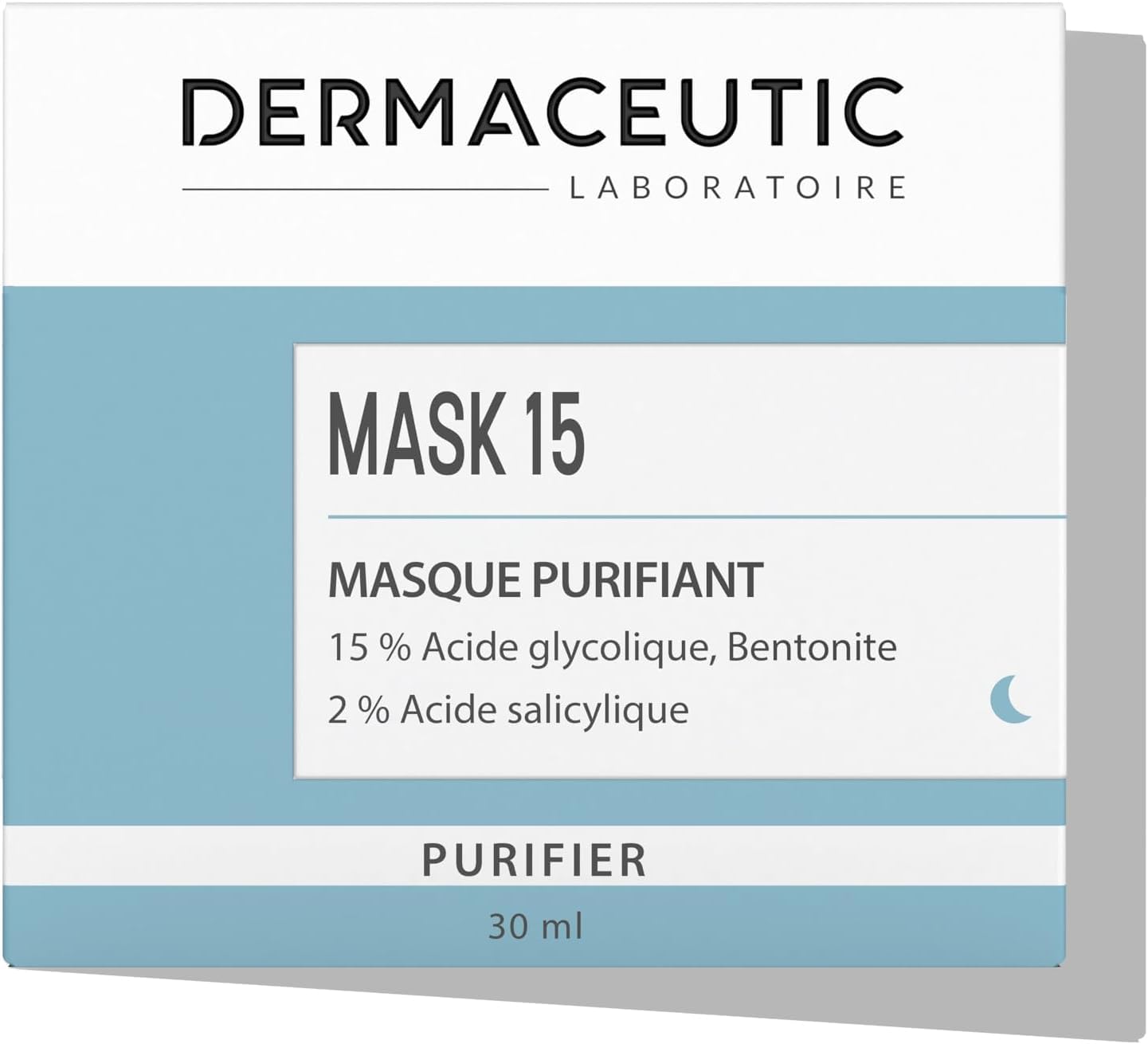Mask 15 Dermaceutic – Maschera viso purificante contenente Acido Glicolico, Bentonite e Acido Salicilico – 30 ml