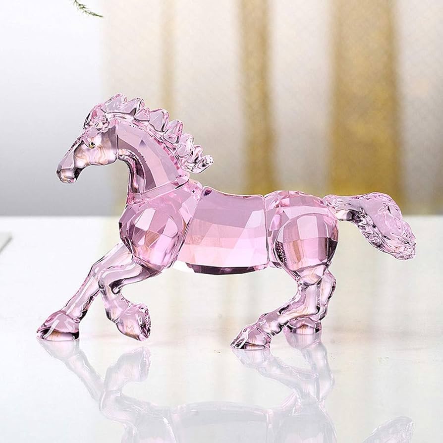 Amazon.co.jp: 1つのクリスタルガラスの成功馬の彫刻