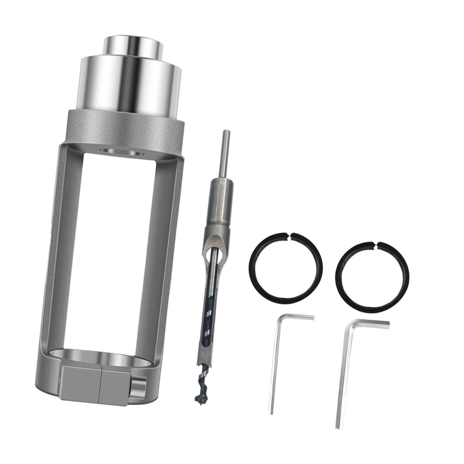 Pixzcsa Hand Electric Drill Square Hole Drill Bit Adapter Strong Durable Accurate Woodworking Positioning Tool Performance Mortise Tool Mortising Attachment