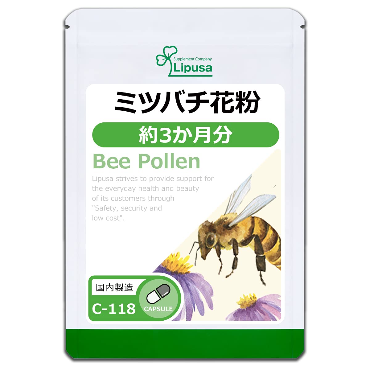Amazon | リプサ ミツバチ花粉(ビーポーレン) 約3か月分 C-118 (90