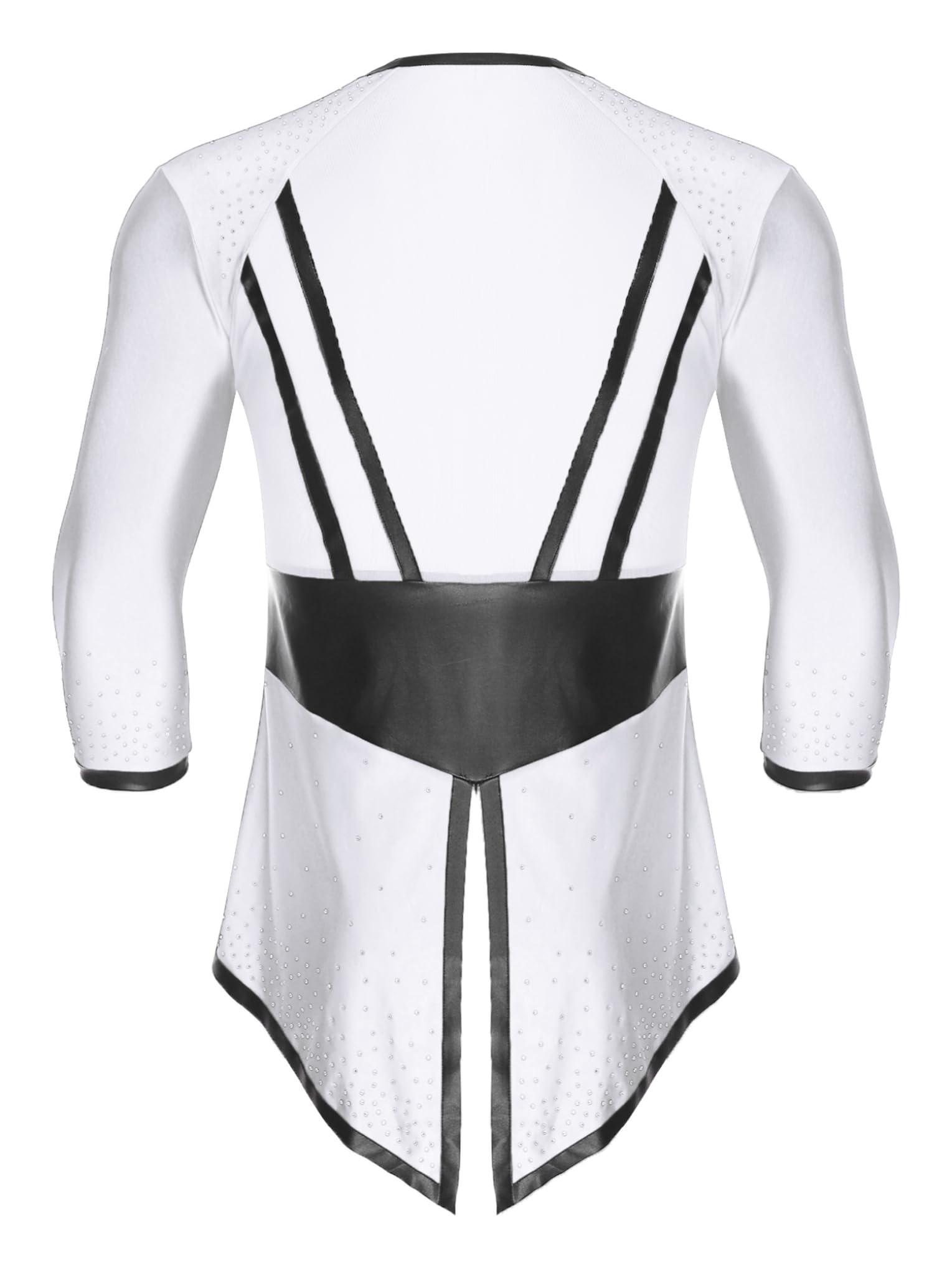 Adultos Hombres Traje De Baile Latino Para Hombres Camisa De Baile De Salón Latino Traje De Competición De Actuación Blanco S