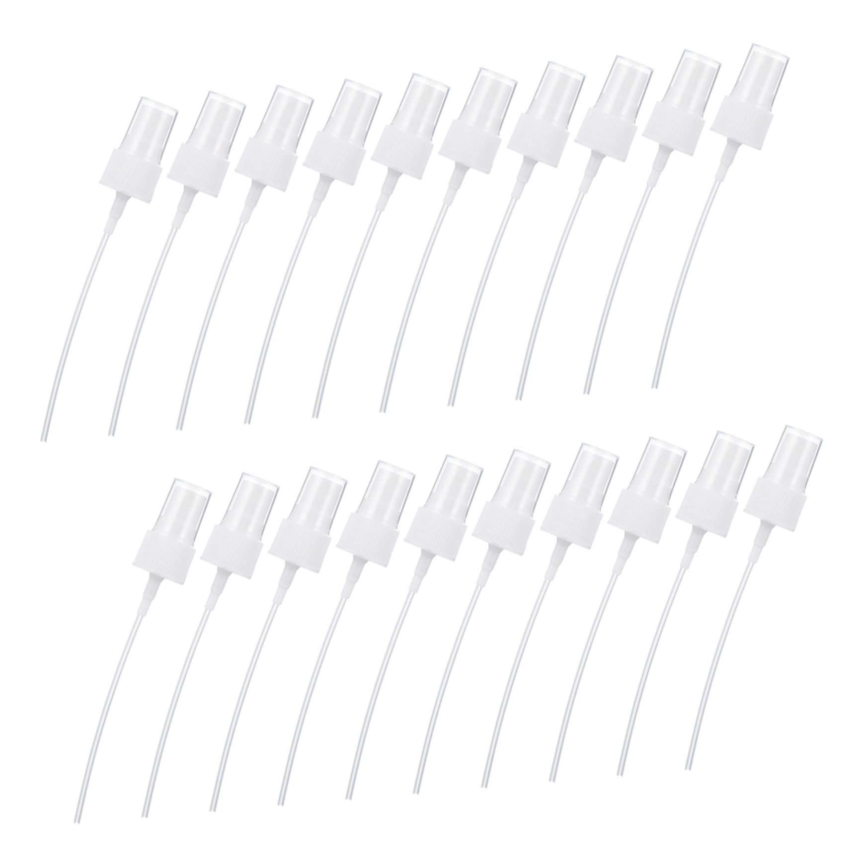 FRCOLOR20pcs 20 Plastic atomizing spray head bottle spray head plastic bottle nozzle mist bottle nozzle spray bottle lid plastic bottle caps Mist Sprayer Pump Head replace appendix white