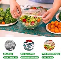 Vista 3 de 200 piezas mejoradas de plástico precortadas alternativas a papel de aluminio, se utiliza como fundas de almacenamiento de alimentos, bolsas