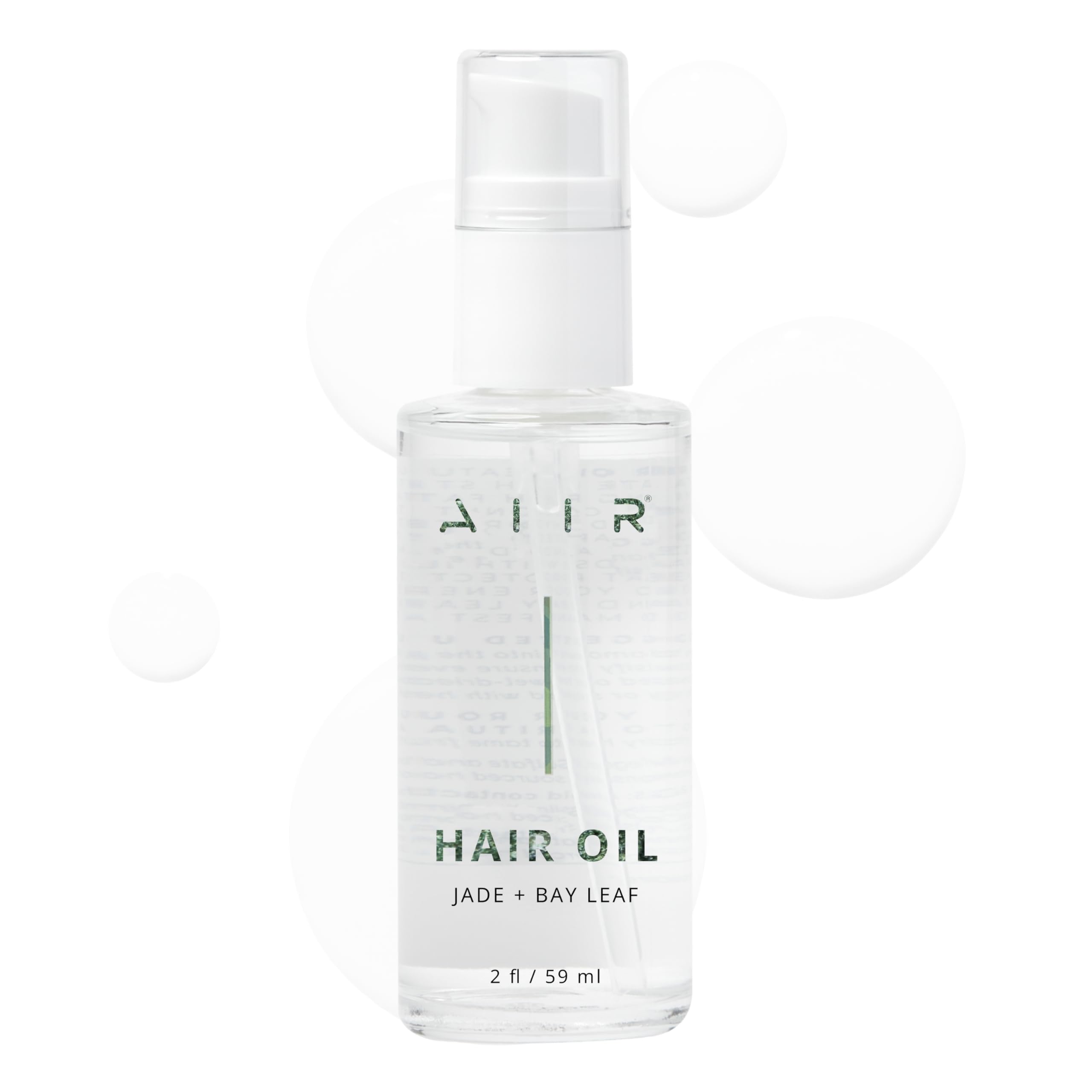 AIIR Jade Hair Oil - Treatment for Dry, Damaged or Curly, Frizzy Hair - Brilliant Shine and Moisture Lock, Hair Products for Women - 2 fl oz