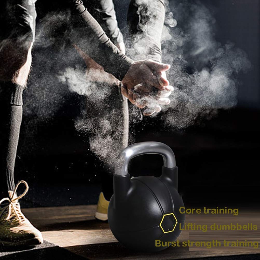 Kettlebell AGYH Acciaio Nero, Attrezzatura per L'allenamento della Forza Domestica, Pesi per Esercizi Push-up ， 8 kg / 12 kg / 16 kg / 20 kg / 24 kg (Size : 16kg/35.2lb)