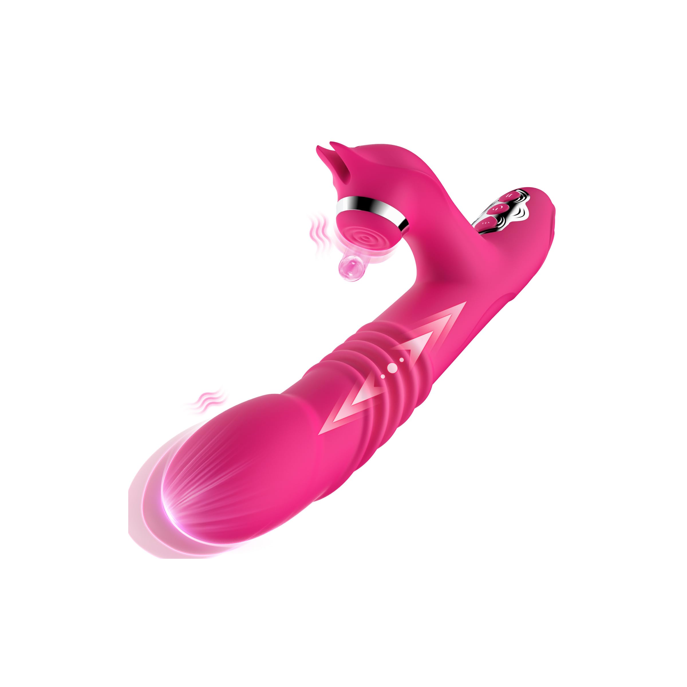 Aoonice Spring Thrusting Dildo Rabbit Vibrator for Women