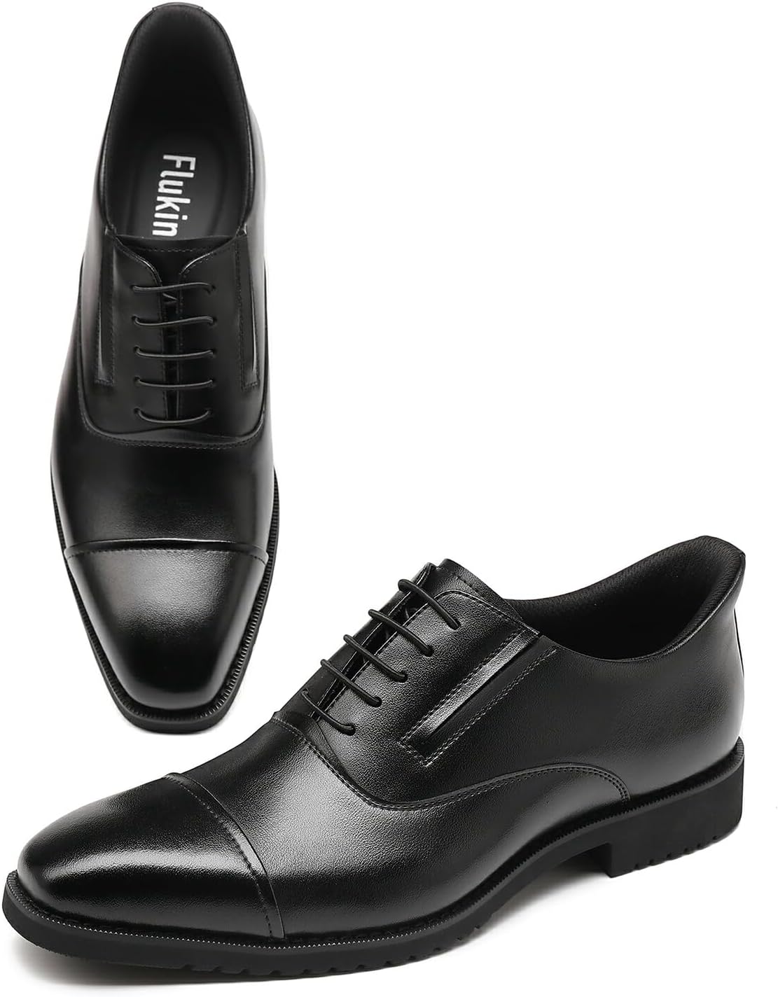 Business Shoes, Leather Shoes, Easy to Put On While Standing, Men's Runnable Dress Shoes, Non-Slip, Breathable, Luxury Gentleman's Shoes, Oxford, Lightweight, Waterproof, Premium Leather