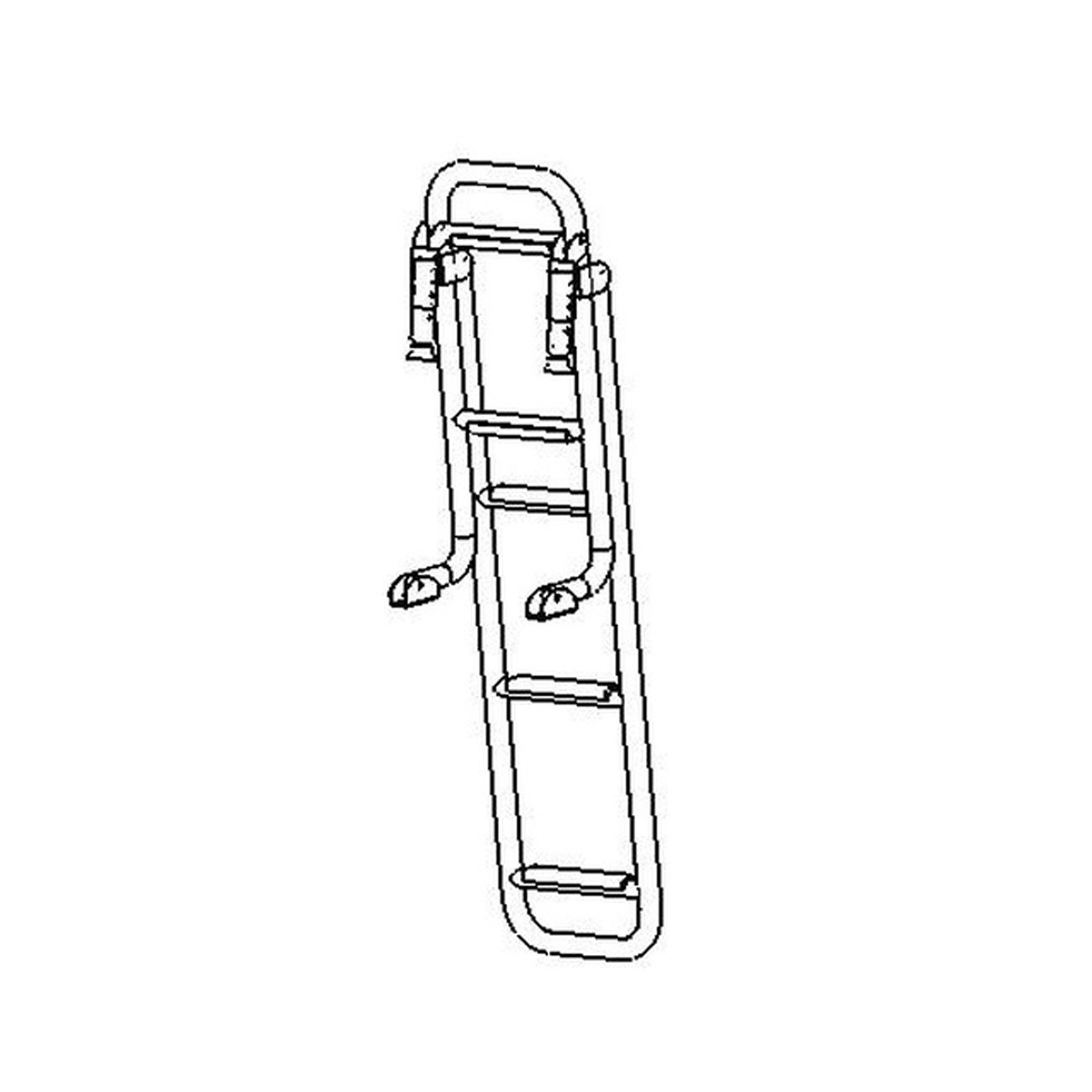 Badeleiter 2 plus 3 Stufen Bootsleiter klappbar Edelstahl 280x1325mm