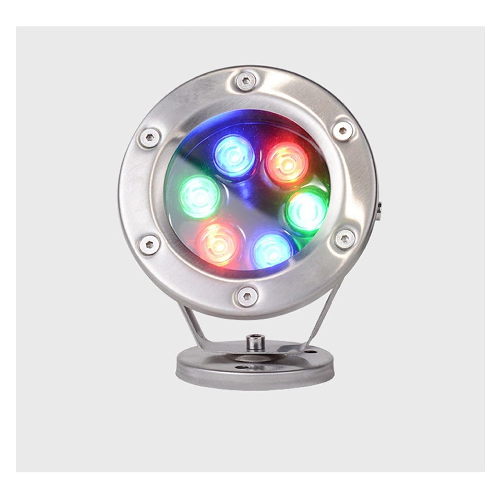 Yldessm&EU Lampada subacquea a LED Lampada da stagno a bassa tensione 24V IP68 Lampada da fontana sommergibile impermeabile in acciaio inossidabile for cascata da giardino(White,6W)