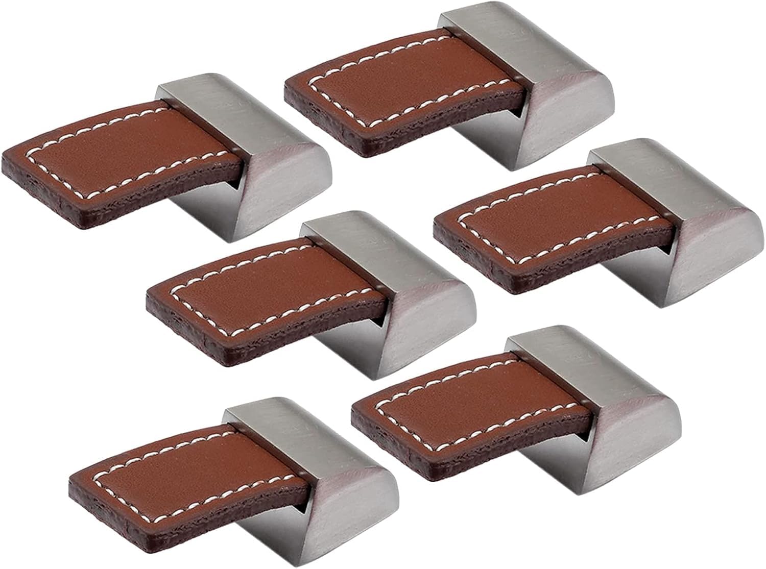 Kuayeocf 6Pcs Drawers Pull Modern Cabinet Kitchen Handles Pulls Knobs For Door Cabinets Wardrobe(,Single Hole)