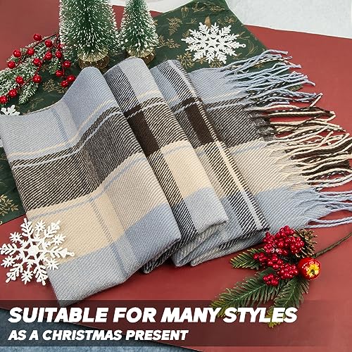 Image of Loritta Winter Scarf for Women, Long Plaid Shawl Wraps Scarves Gifts