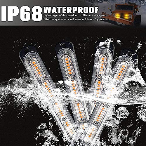 Snapklik.com : LED Emergency Strobe Light 24-LED Amber Ultra-Thin ...