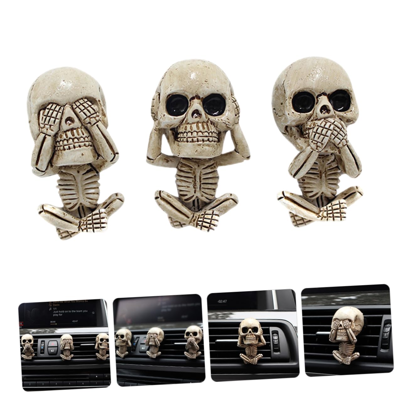 Gatuida 15pezzi Skull Car Vent Clip Profumatore Auto Decorativo Per Accessorio Per Sfiato Design Auto