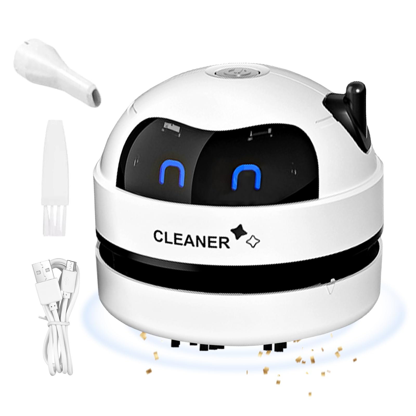 Vegena Mini Vacuum Cleaner - Portable USB Rechargeable for Desktop, Table, Office, Car and School