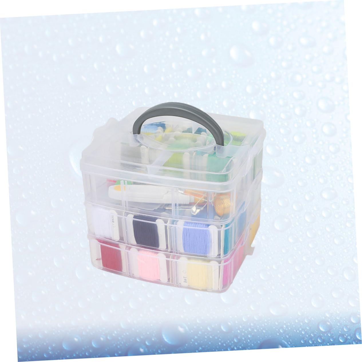 OSALADI Kit Ricamo con Fili Colorati e Accessori di Strumenti Completo con Scatola Portafilati e Custodia per Punto Croce Fai da Te e Cucito
