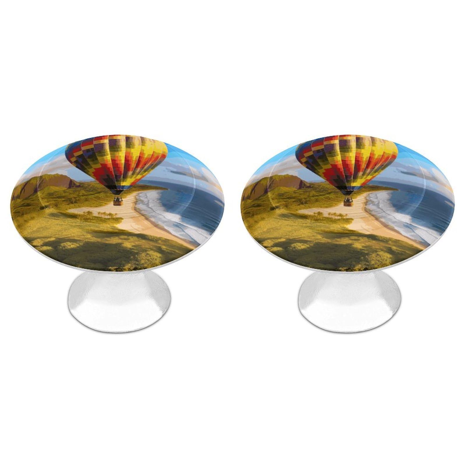 Btcowzrv Style Hawaii Hot Air Balloon 2 Pack Cabinet Knobs Drawer Pulls