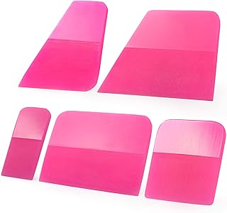 EHDIS 5 in 1 PPF Squeegee, Small Squeegee,Anti-Scratch TPU Rubber Scraper for Car, Soft Silicone Rubber Scraper are Suitable for Vinyl Wrap and Window Tint Tool for Cars