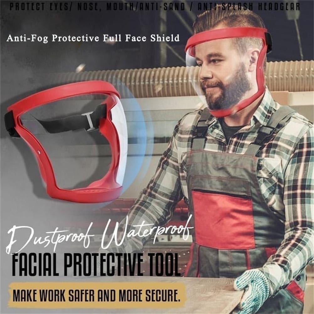 JEVOLVE 20PCs TIGRIS Anti-Fog Safety Face Shield Visor LP Ultra Clear Protective Full Face Shields with Elastic Headband