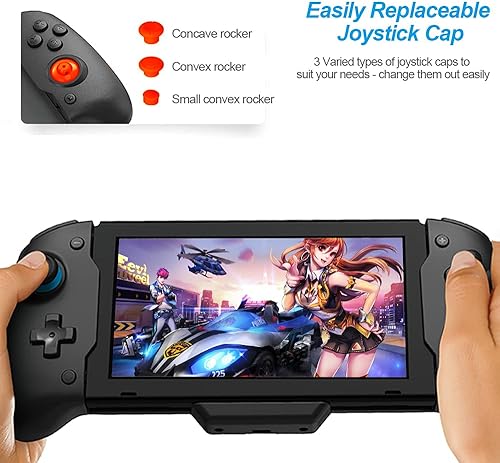 Miniatura 4 de NexiGo Controlador de interruptor para modo de mano controlador ergonómico para Nintendo Switch con giroscopio de 6 ejes vibración de motor dual