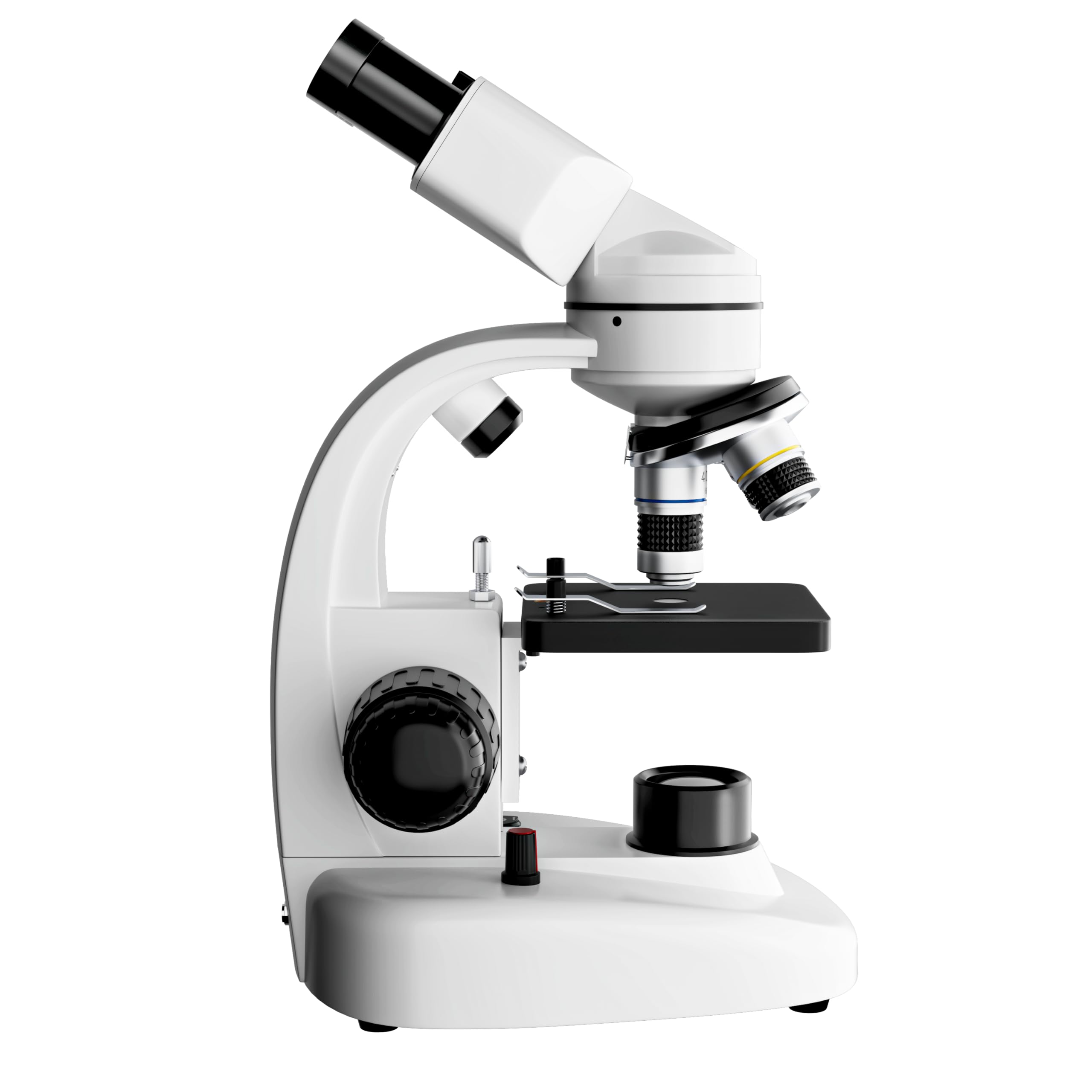USCAMEL Microscopio composto binoculare LED con ingrandimento 40X-1000X con oculari 10X 25X ad ampio campo, vetrini per microscopio, adattatori per telefono, carta per la pulizia
