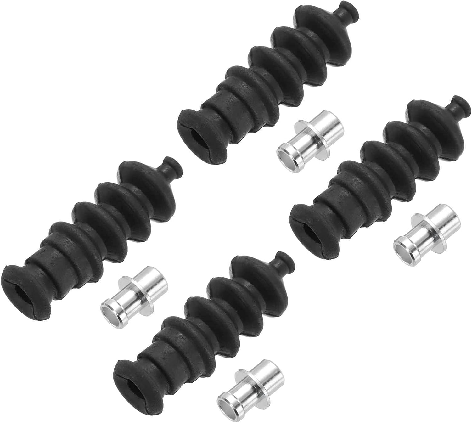 MECCANIXITY 4Pcs 37mm Waterproof Push Rod Rubber Seal Bellow with Aluminum Mount for RC Boat Brushless Electric Boat Car
