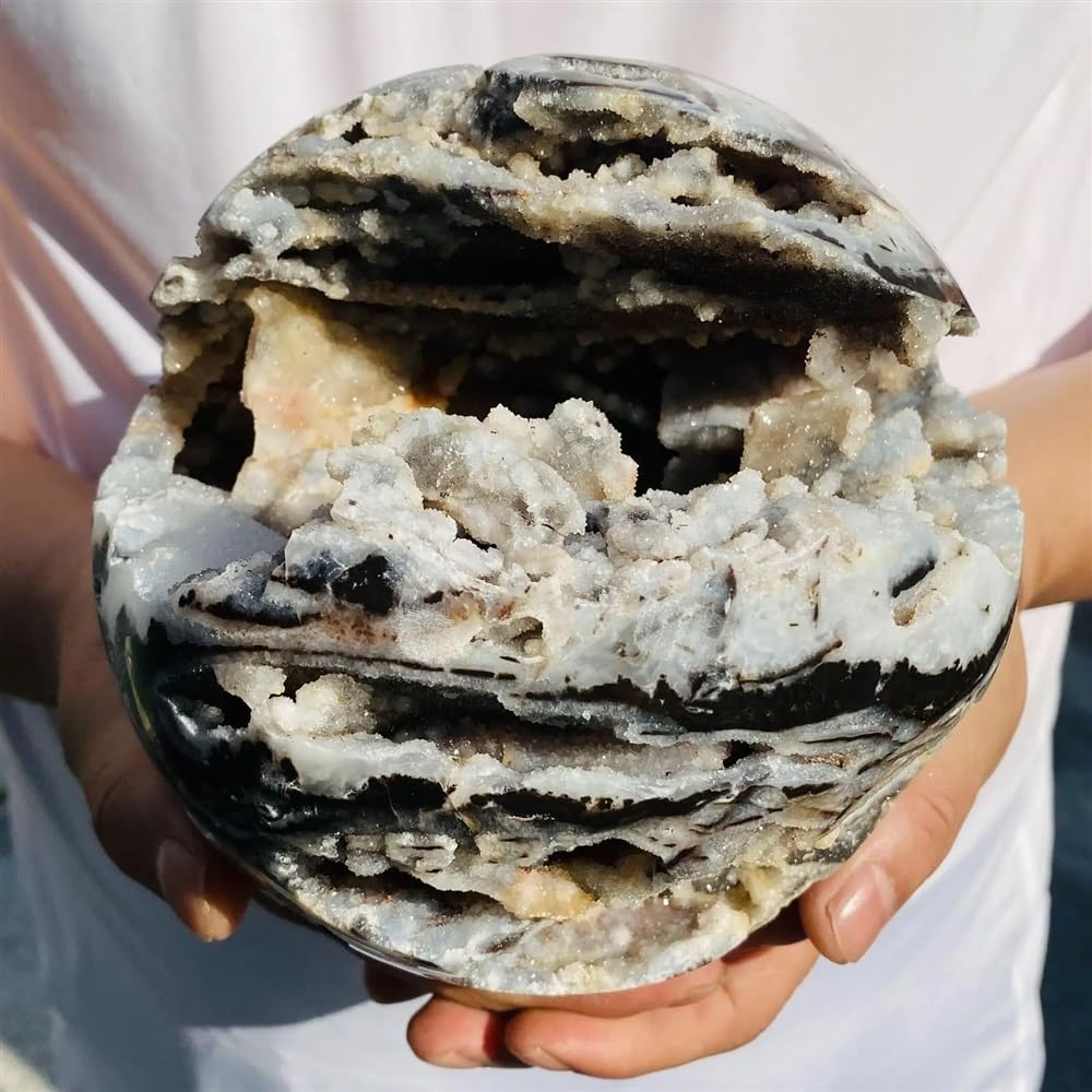 SHFTQXSLAT Decorative Ornaments Sphalerite Ball Crystal geode Ornament (Size : 900-1000g)