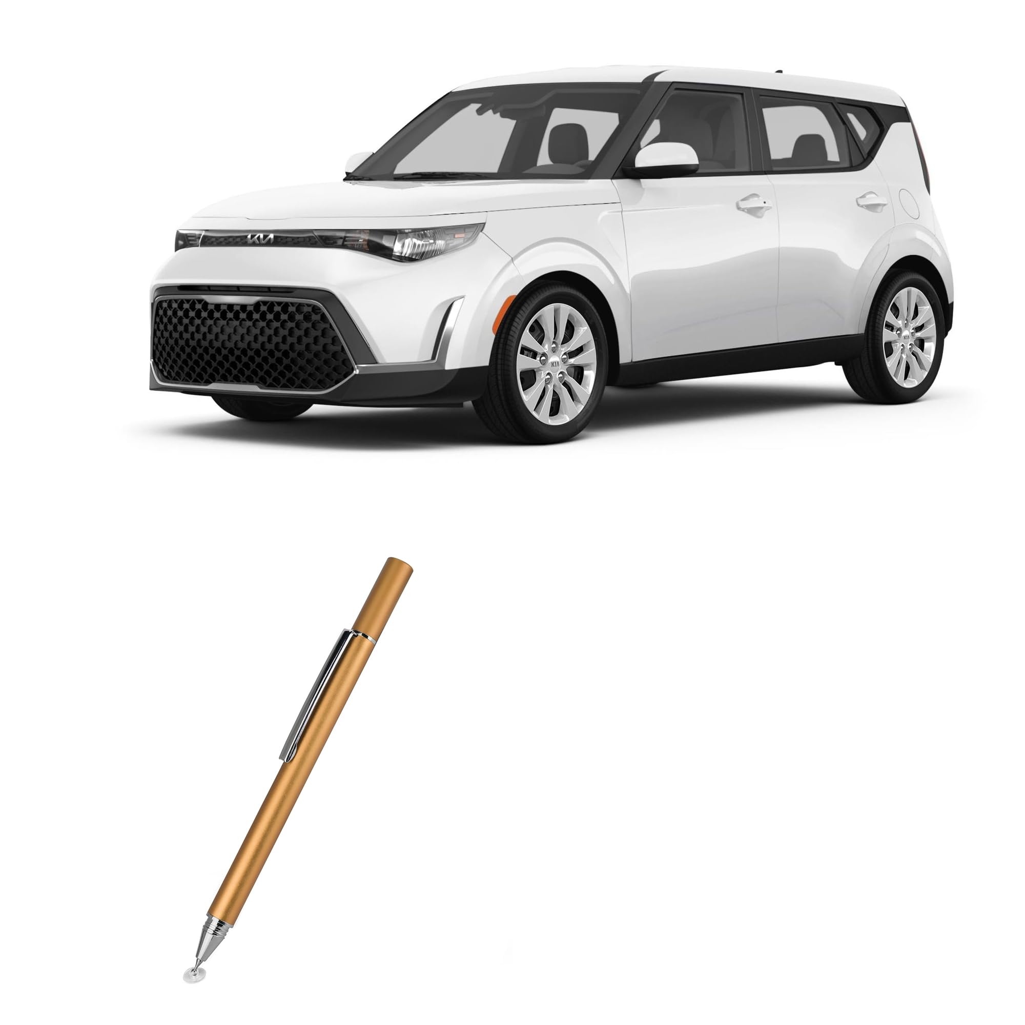 BoxWave Stylus Pen Compatible with Kia 2023 Soul Display (7 in) - FineTouch Capacitive Stylus, Super Precise Stylus Pen - Champagne Gold