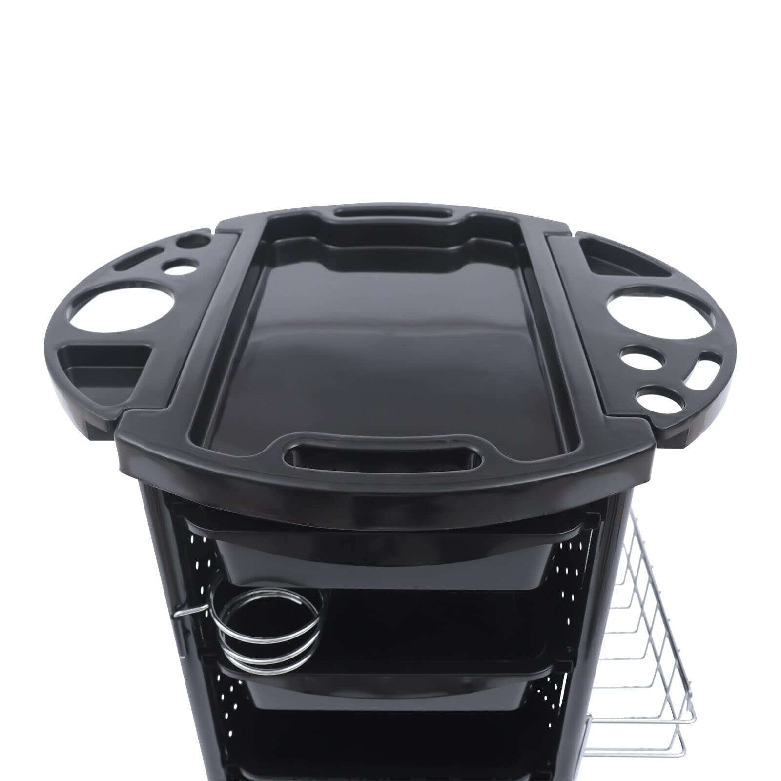 SHZICMY Friseurwagen Arbeitswagen Rollwagen Stapelboy Friseur Arbeitswagen Wagen Bedienungswagen Wagenschrank Freistehend Rollwagen Rollcontainer Trolley Haarpflegetrolley 5 Schubladen