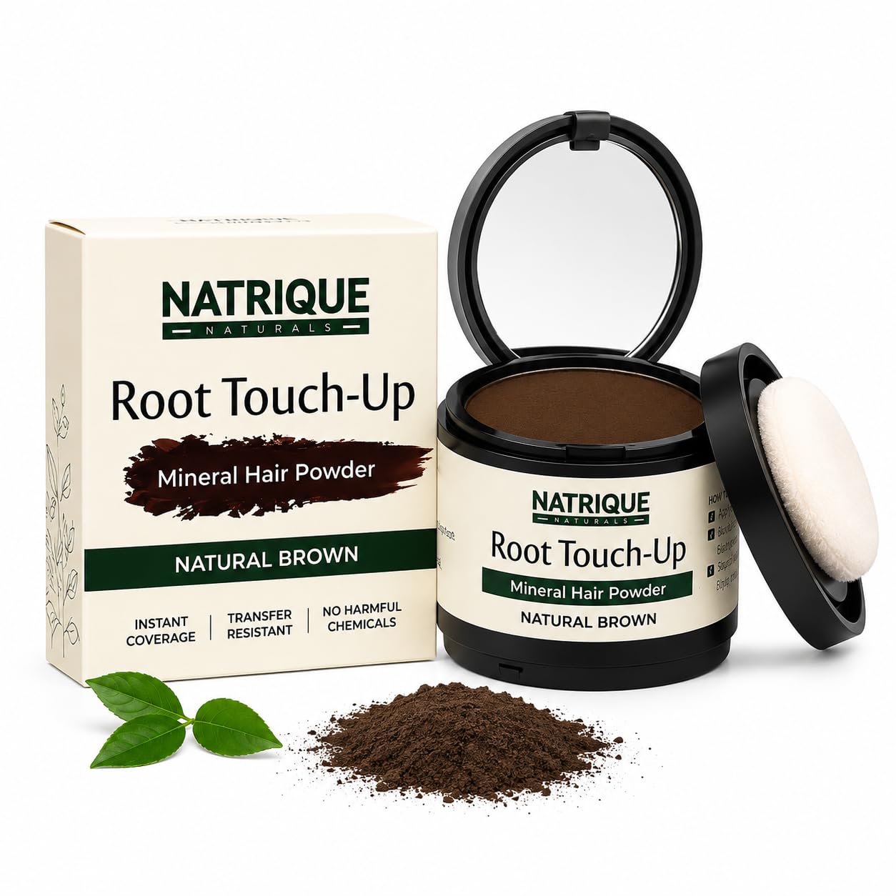 Naturals RootSure Instant Root Touch-Up Powder for Grey Hair & Bald Spots | Mineral Pigments | Covers Grey Roots in 30 Seconds | Sweat & Smudge Resistant | Non-Sticky Matte Finish | Natural Brown | 4g-picture-34
