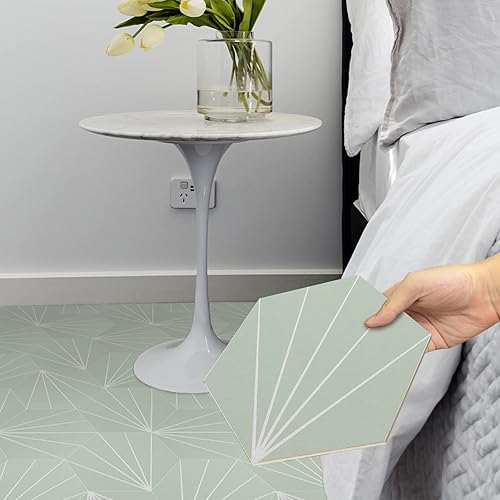Miniatura 3 de Adhesivos de pared de vinilo esmerilado hexagonales autoadhesivos para decoración del hogar, azulejos de espuma para despegar y pegar, 7.9 in8