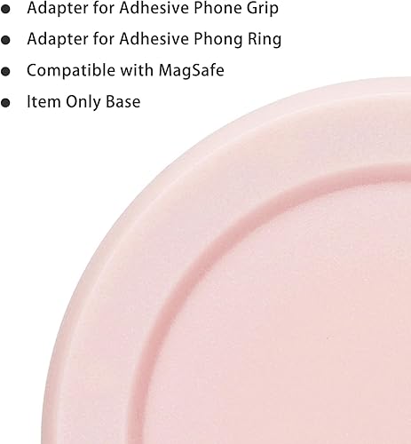 Miniatura 3 de metisinno Base magnética compatible con agarres de teléfono PopSocket y fundas MagSafe para iPhone, color rosa tiza