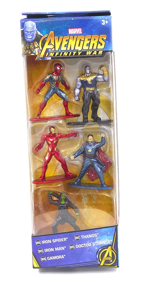 Nano Metalfigs Marvel Avengers Movie Infinity War Wave 1 Metals Die-Cast Collectible Toy Figures, 1.65", Multicolor