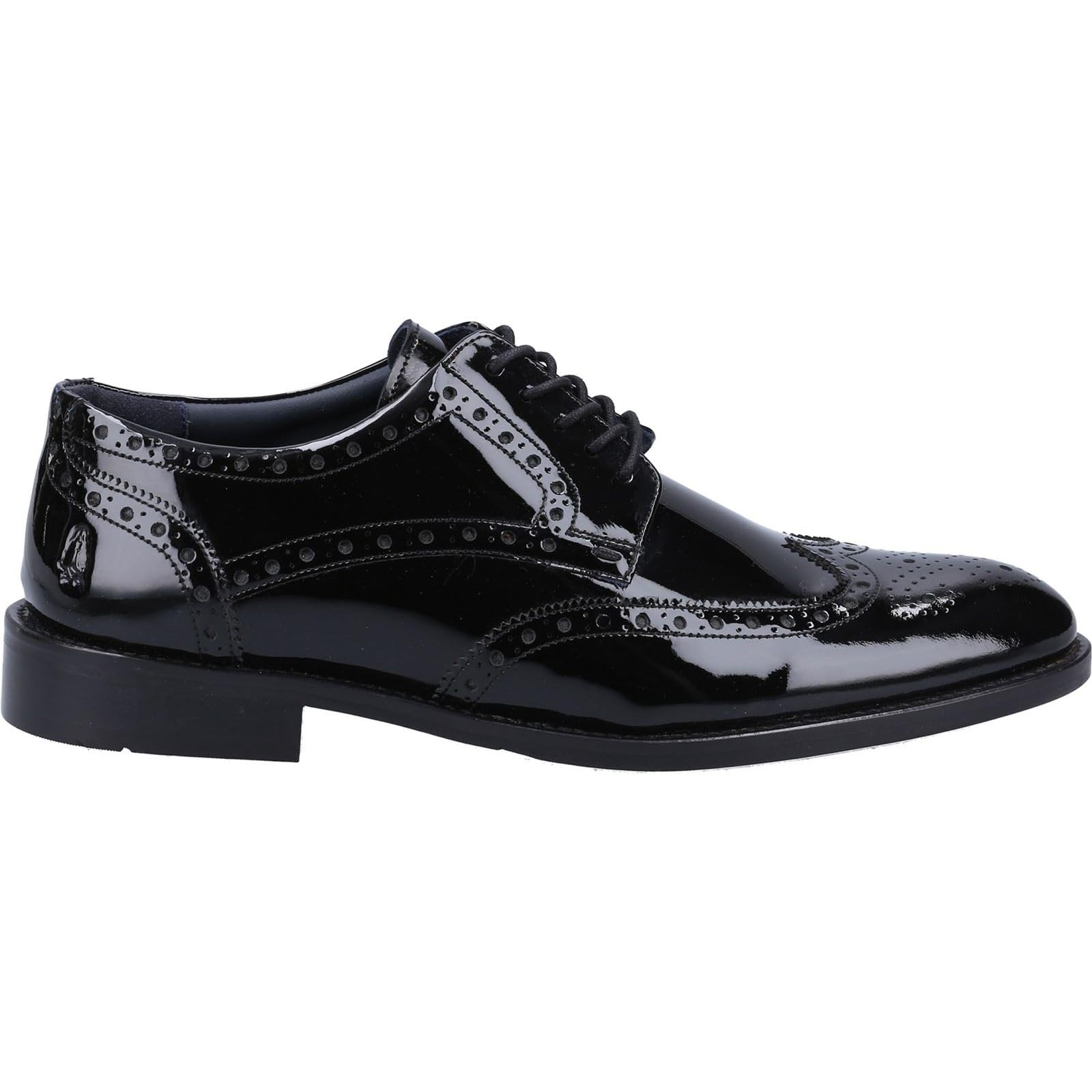 Hush Puppies Męskie buty lakierowane Dustin Brogue, Blk, 38.5 EU